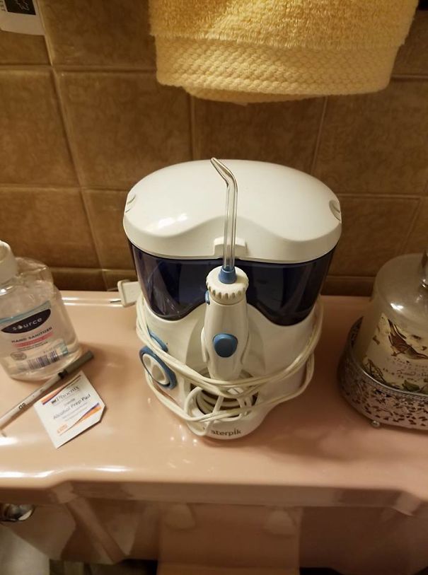 My Mom's Water Pick Or A Stormtrooper Helmet? You Decide