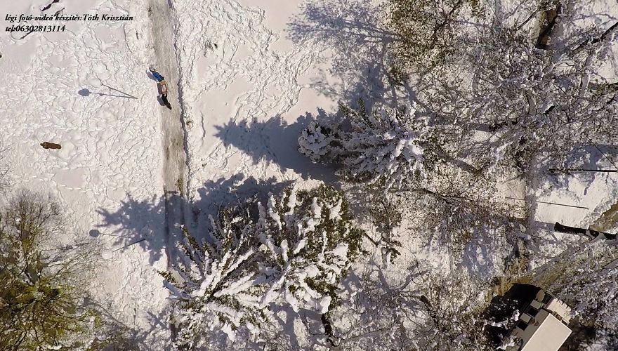 Hungary Dobog&oacute;kő April Snowfall !! 2017.04 21 (Aerial Photos)