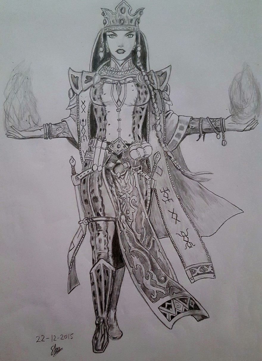 A Sketch Of A Sorceress