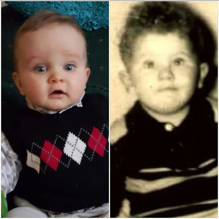 My Son At 10 Months Old And My Father At 1 Year 2 Weeks Old.