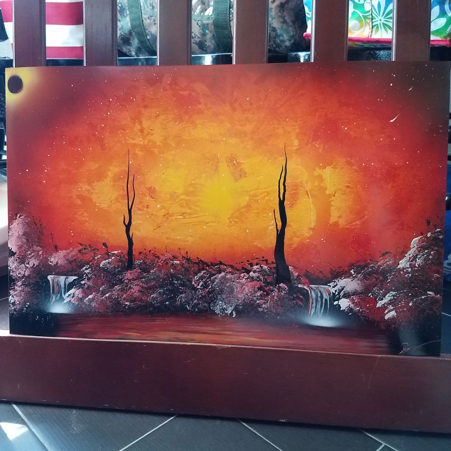 I Create These Artworks Using Spray Paint