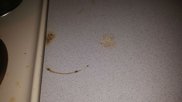 This Burn Mark On My Counter Looks Happy To Be There