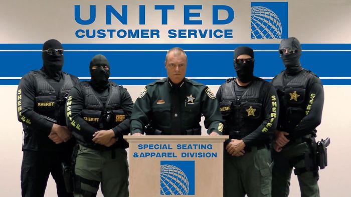 Meanwhile Over At United Costumer Service Desk