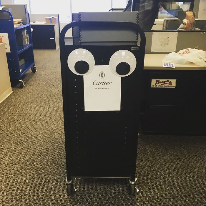 I Am An Archivist, And This Is My New Cart At Work. His Name Is "cartier."