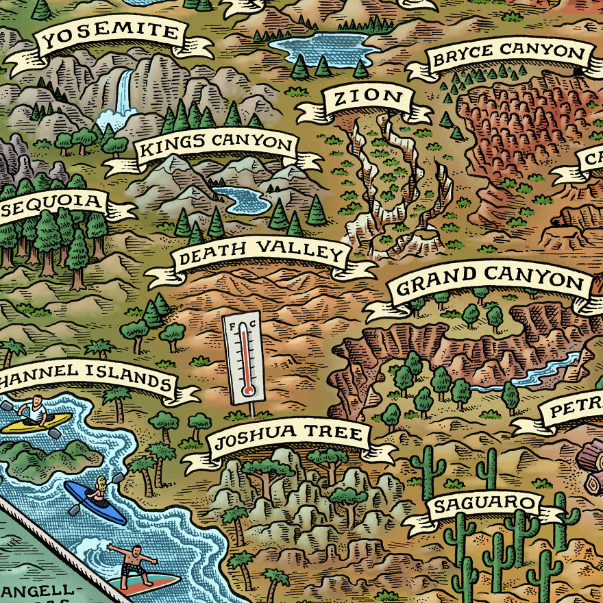 All 59 National Parks In One Crazy Map