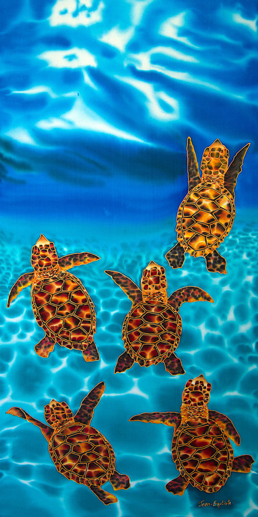 Baby Sea Turtles Mad Dash Into The Deep - Inspirational Art