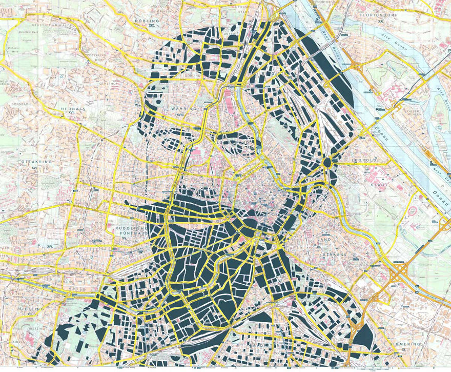 Arthur Schnitzler / Vienna / Paper Cut Map
