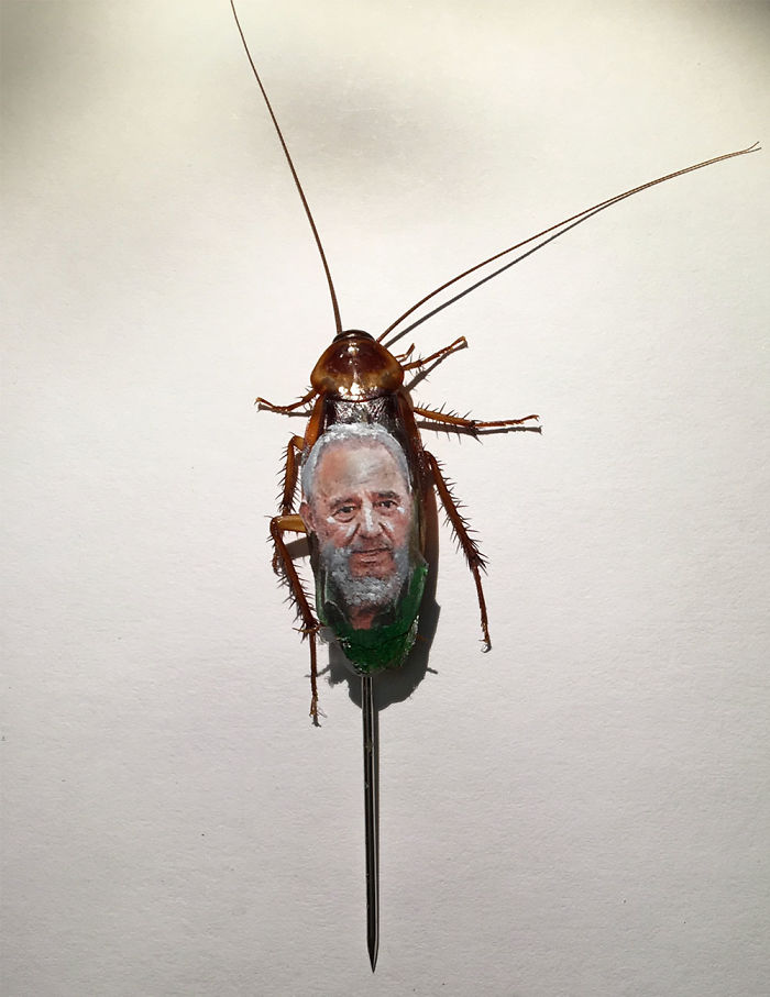 I Painted Donald Trump And Vladimir Putin On Real Cockroaches