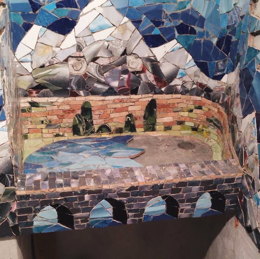 Mountain Sink: My Newest Mosaic For A Beauty Salon In Russia