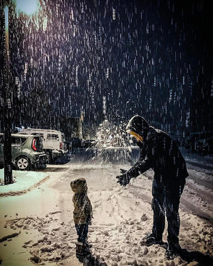 Everything Is Way More Magical When Dad Is Around. Especially Smashing Snowballs!