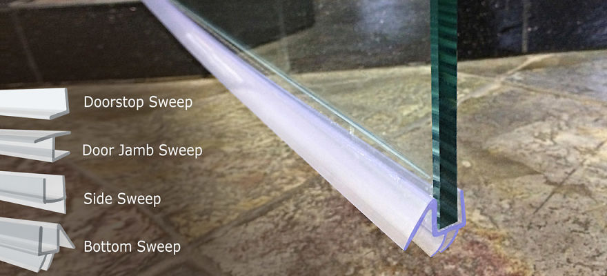 How To Prevent Frameless Shower Enclosure Water Leaks & Close Door Gaps With Shower Door Sweeps