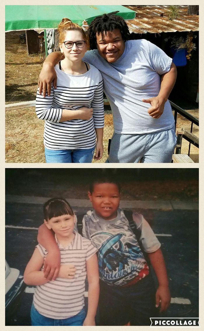 Brother And Sister 14 Yrs Later.
