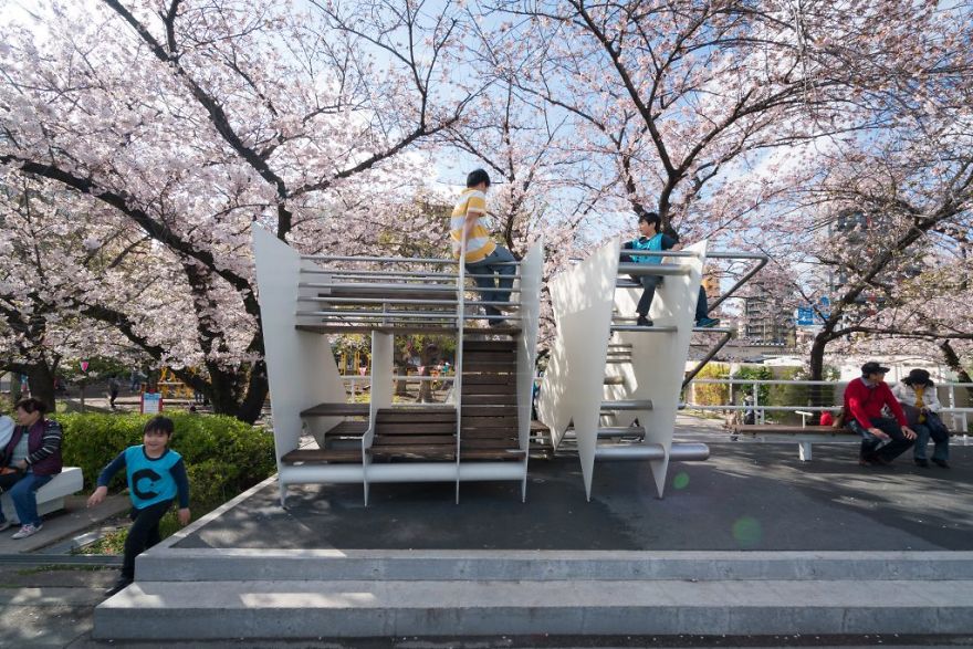 Public Playground In Sumida Park, Asakusa, Tokyo
