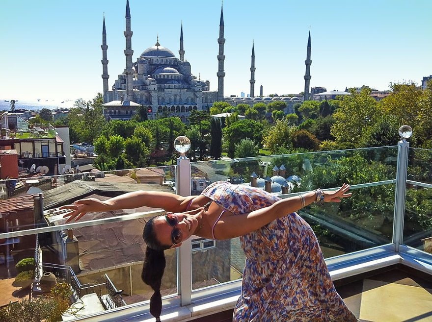 Istanbul, Turkey At The Blue Mosque. Photo Credit Waiter At Seven Hills Restaurant