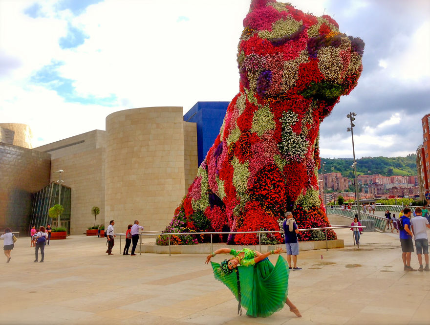 Bilbao, Spain At The Guggenheim Museum For A Cirque Publicity Shoot. Photo Credit Marisa Vest