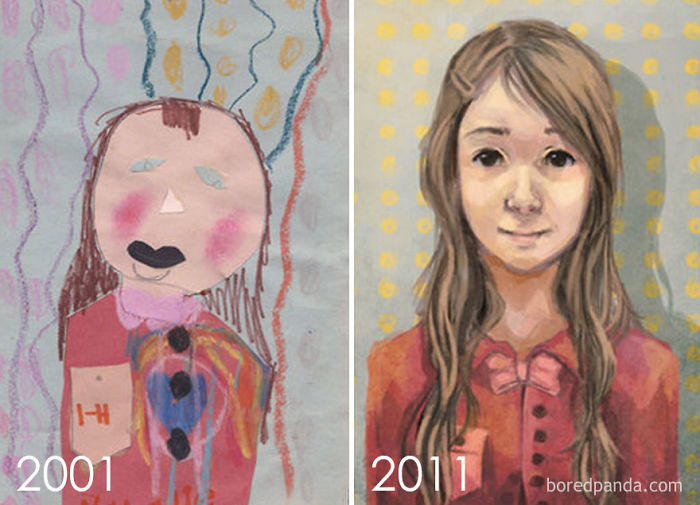 A los 5 años y a los 15, por Natalie Dementhon