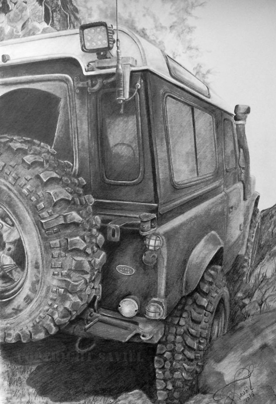 Drawing Land-Rovers Started Out As Just A Bit Of Fun, But Now, With Every Drawing, I Strive To Make Them More Detailed And Beautiful