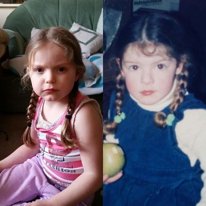 My Daughter On The Left Age 4 Me On The Right Same Age