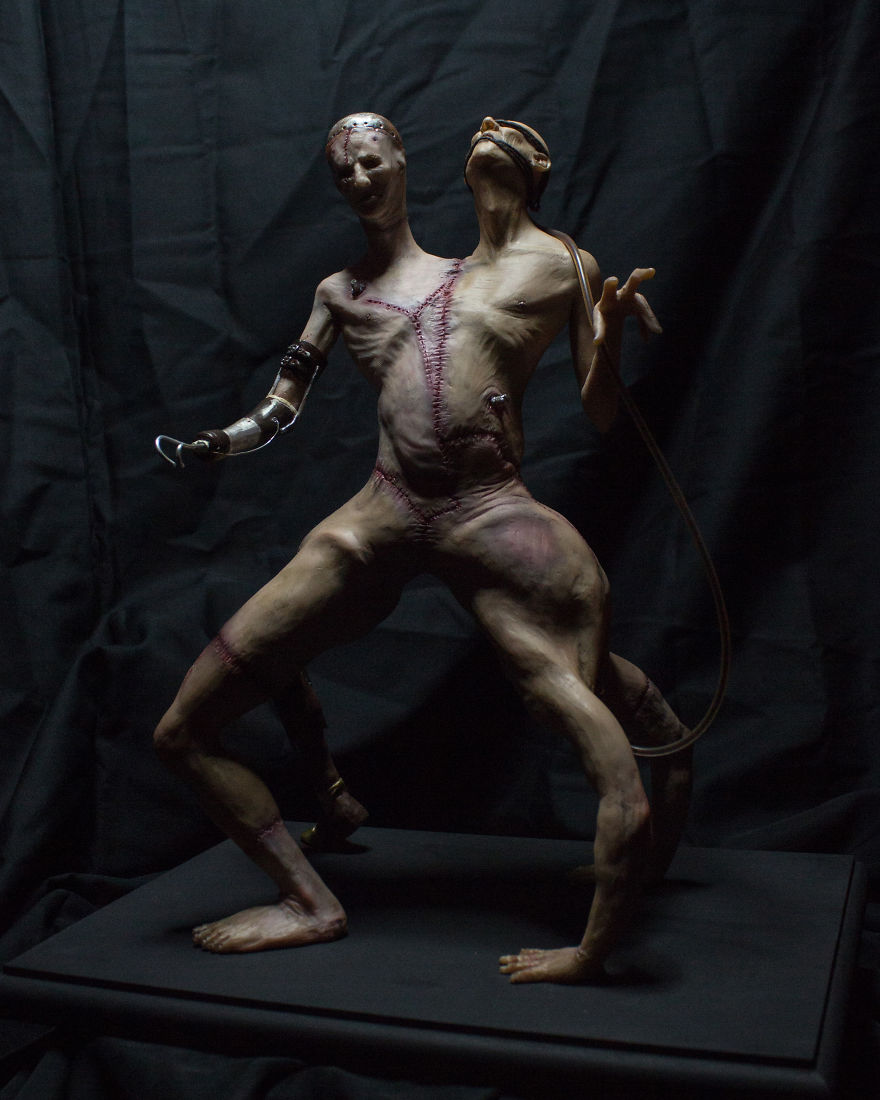 Frankenstein's Monster Re-Imagined In Supersculpey Polymer Clay.