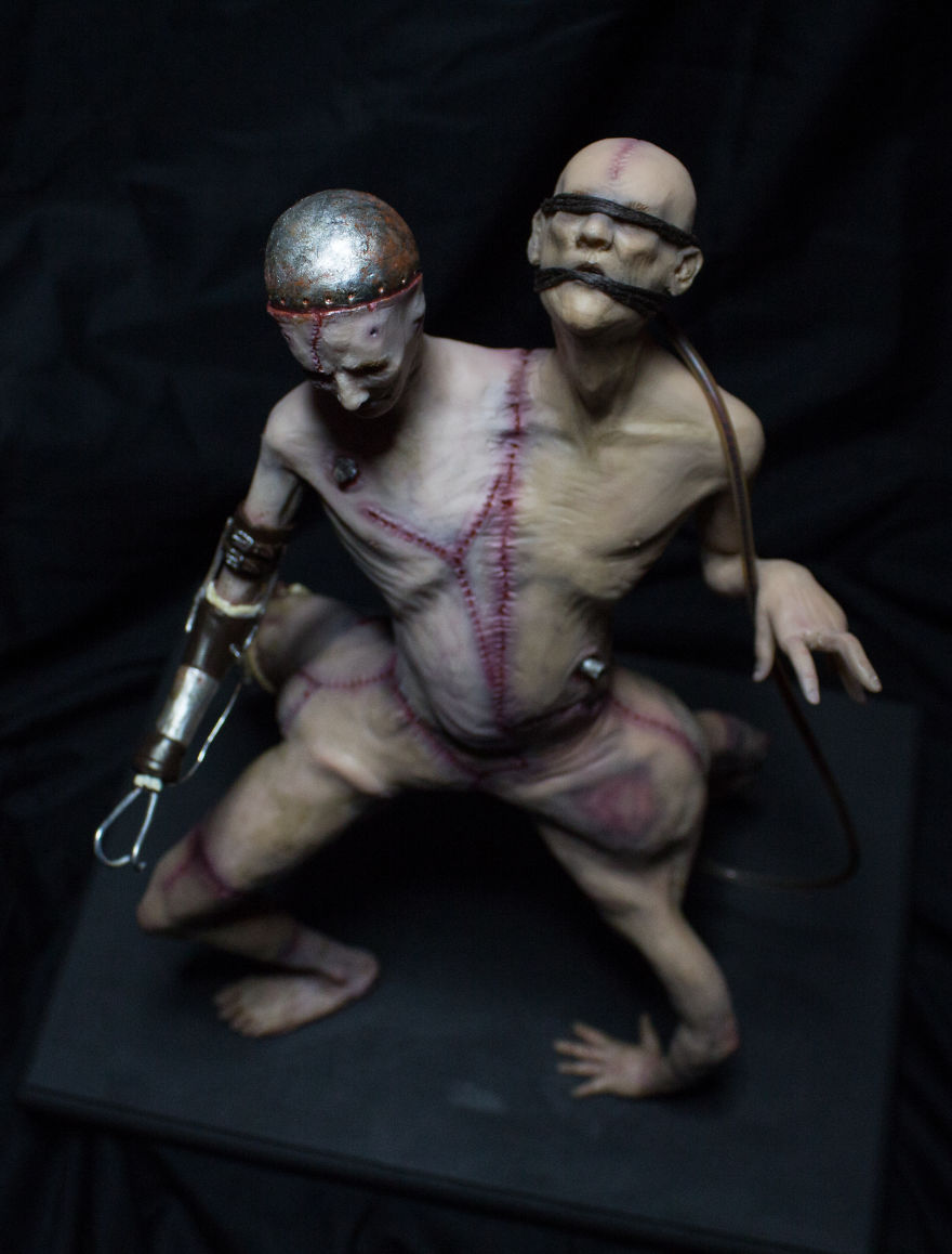 Frankenstein's Monster Re-Imagined In Supersculpey Polymer Clay.