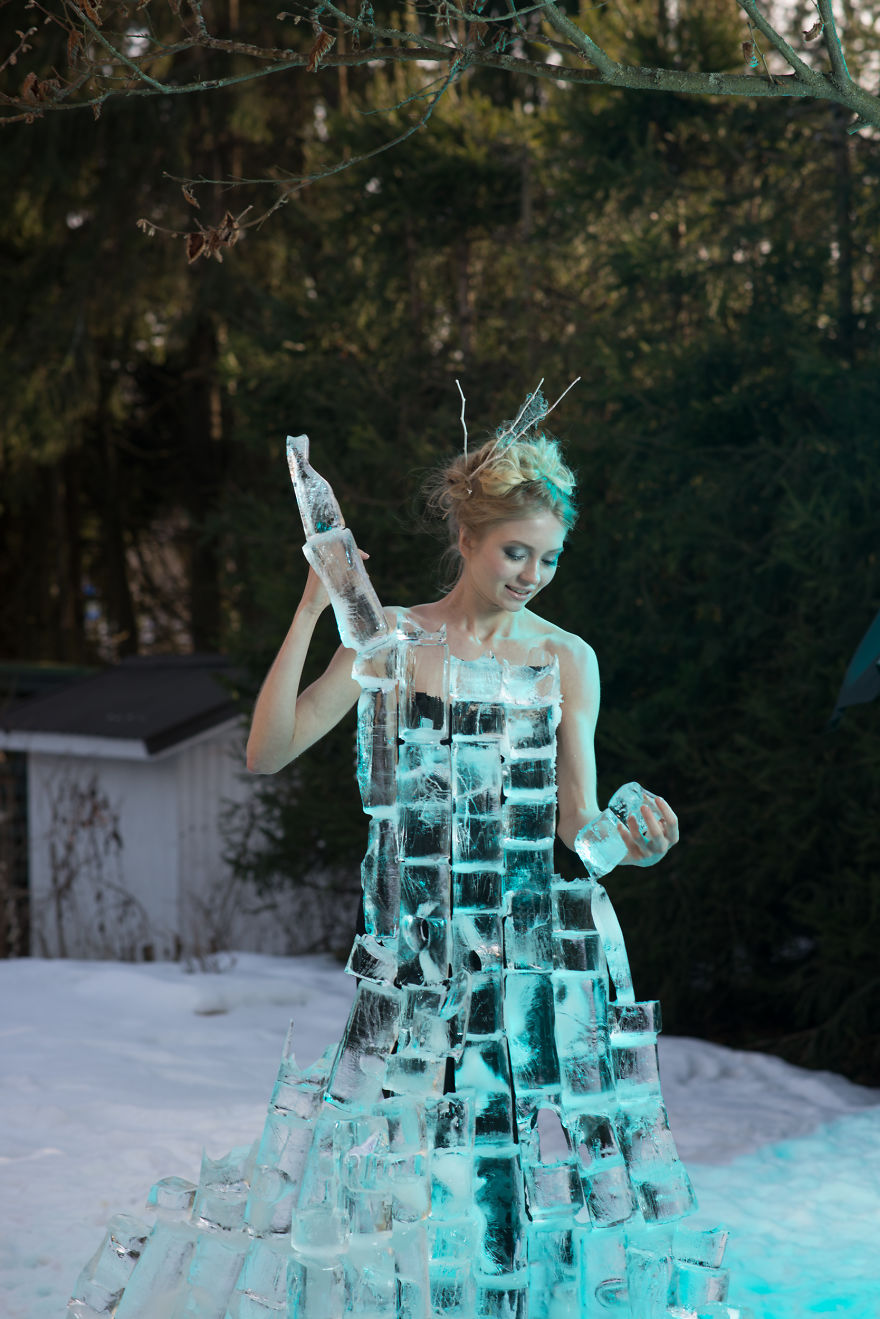 I Built A Dress Made Of Ice For My Maiden Of Finland Photoshoot