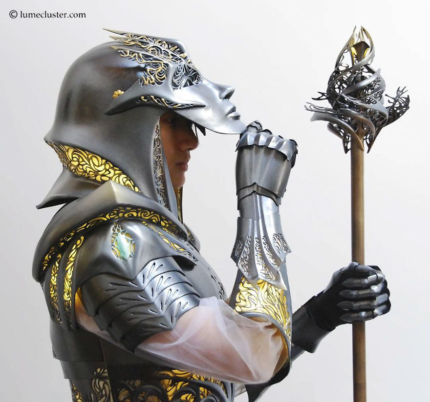 I Spent 518 Hours Making This Futuristic Medieval Armor That Is Lit From Inside And Flexible