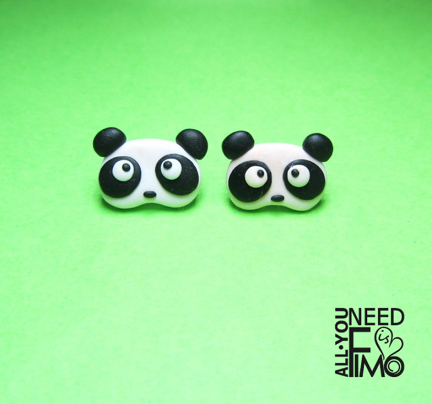 I Made This Giraffe And Panda Earrings Out Of Polymerclay! Gift Ideas For Little Girls ♥