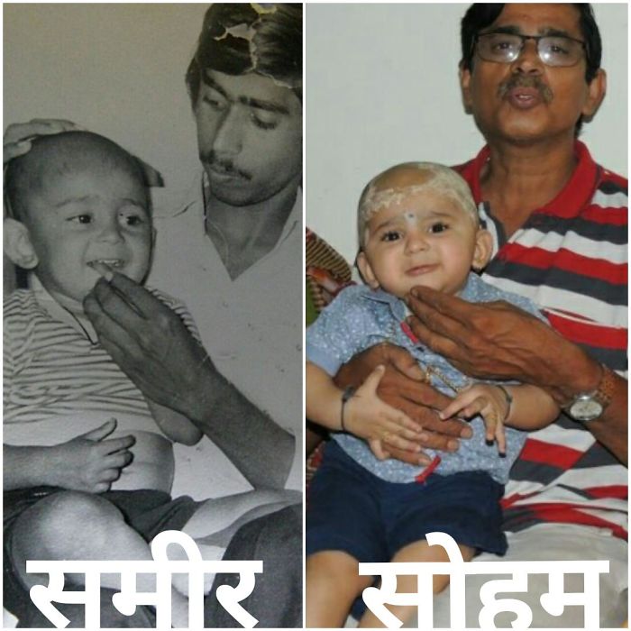 Me In 1979 (b&w) And My Son 2017