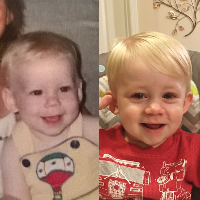 My Son And I, Both Around A Year Old.