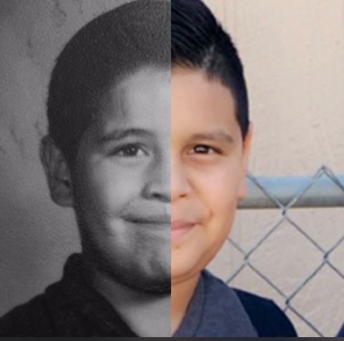 Left Is Dad, Right Is Son. Both Taken At Age 10