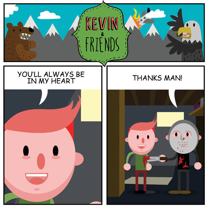Dark Comics About A Horrible Optimist Kevin