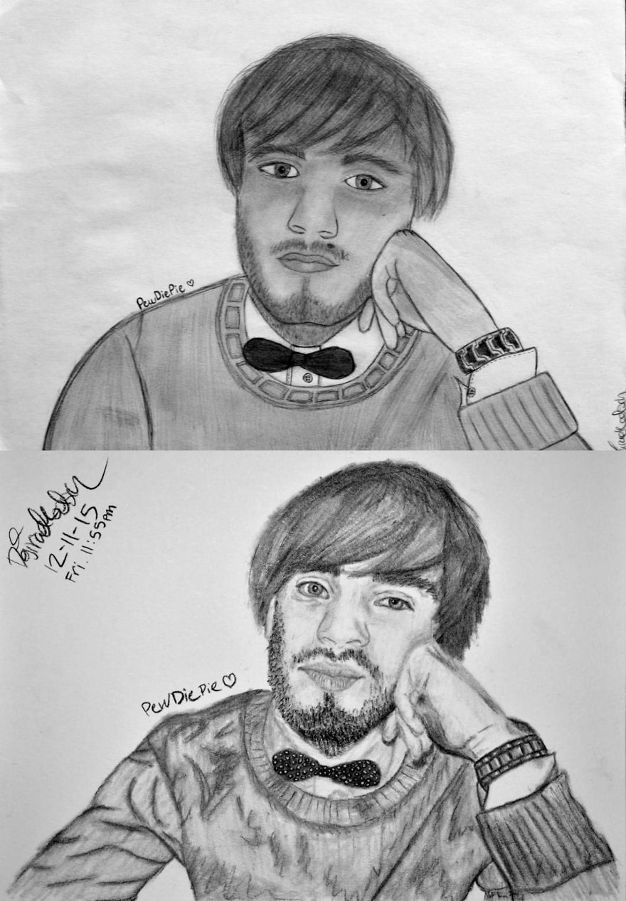 Pewdiepie: Two Year Difference. By Desirae