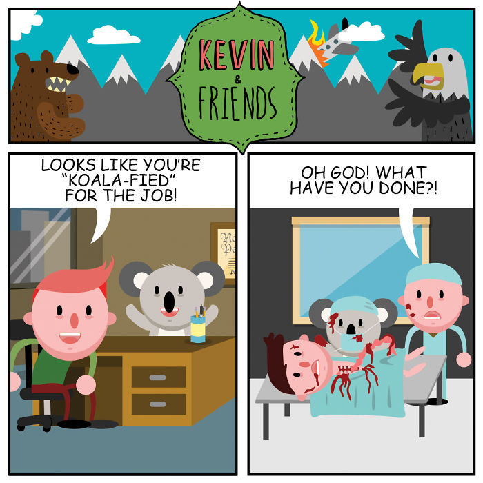 Dark Comics About A Horrible Optimist Kevin