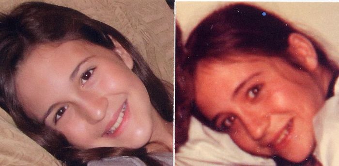Daughter Age 11 On Left - Mom Age 11 On Right