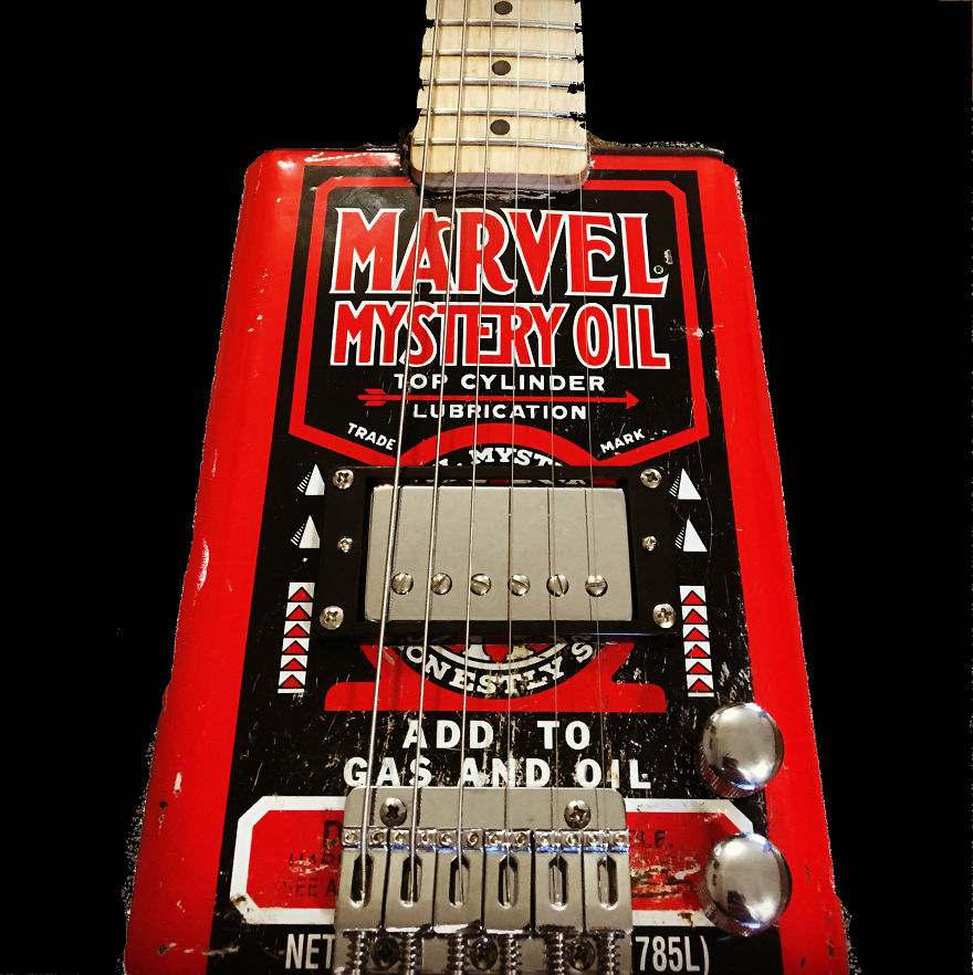 Making Guitars From Old Motor Oil Cans