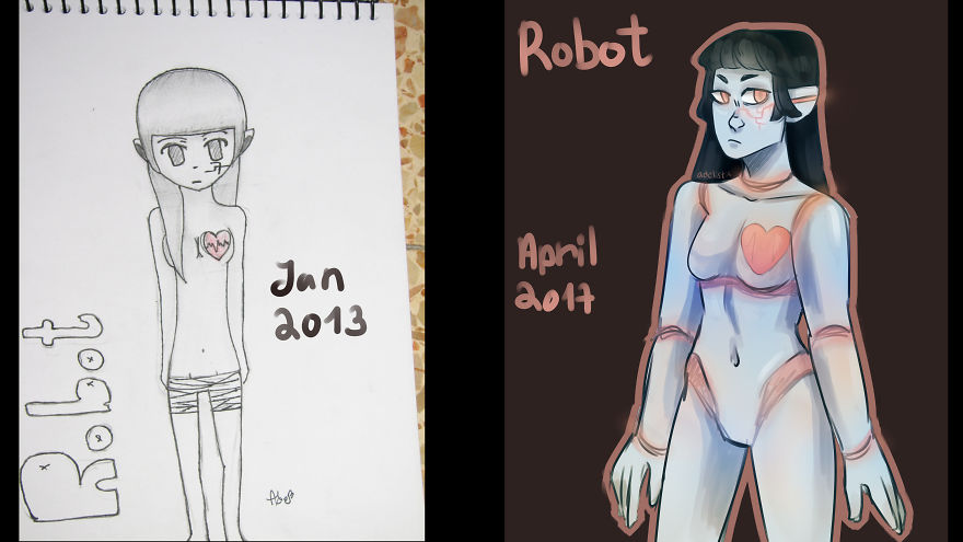 4 Years Of Drawing - Adelistic