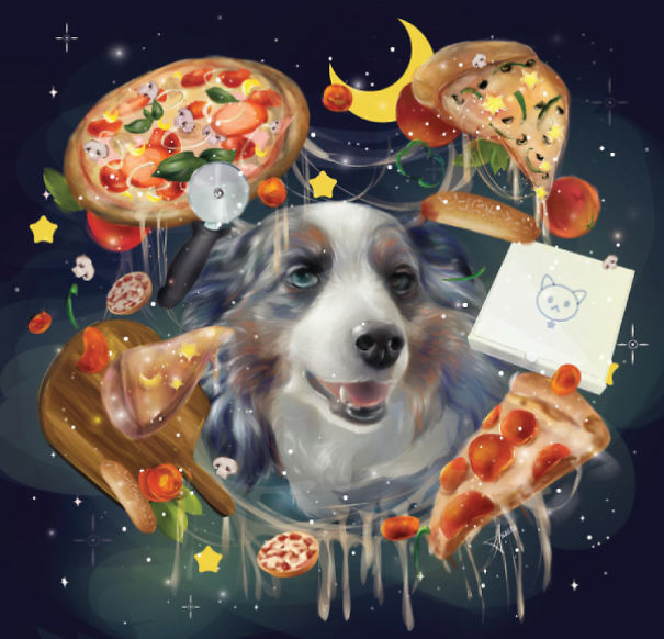 I Illustrate Pets Surrounded By Food