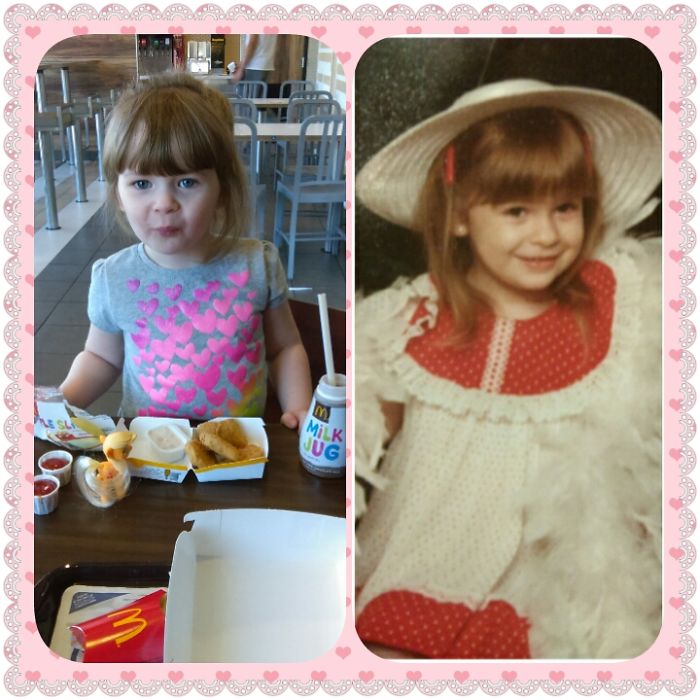 My Daughter On The Left And Me On The Right Both At Age 3