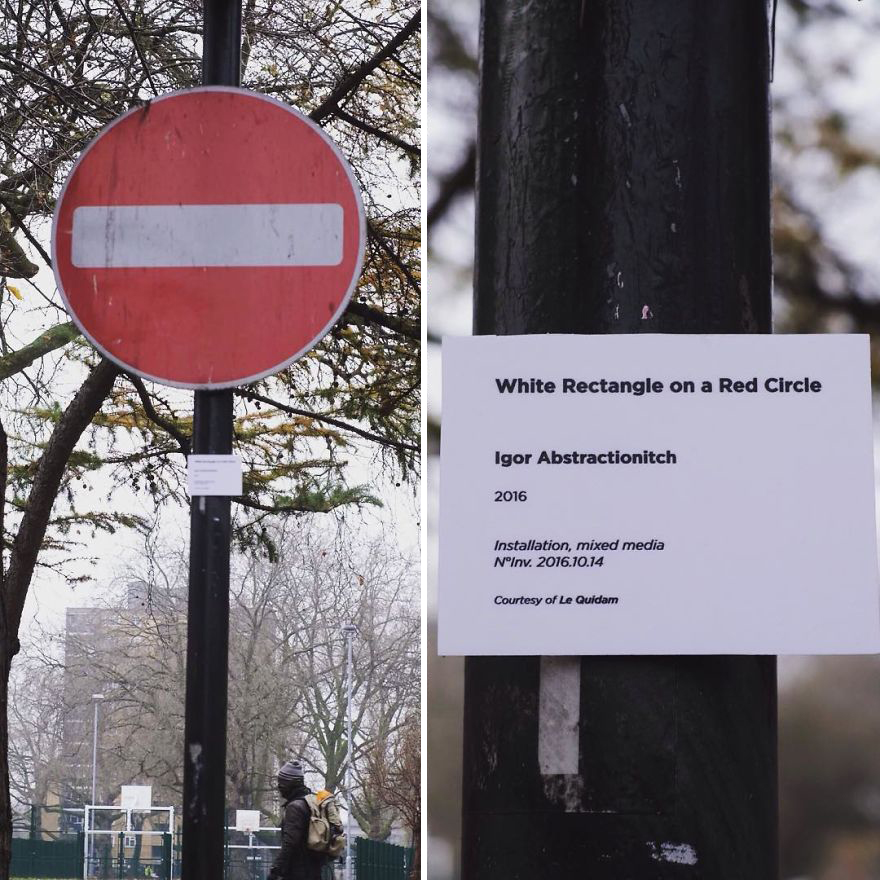 Street Artist Transforms The City Into An Art Gallery Using Exhibition Labels