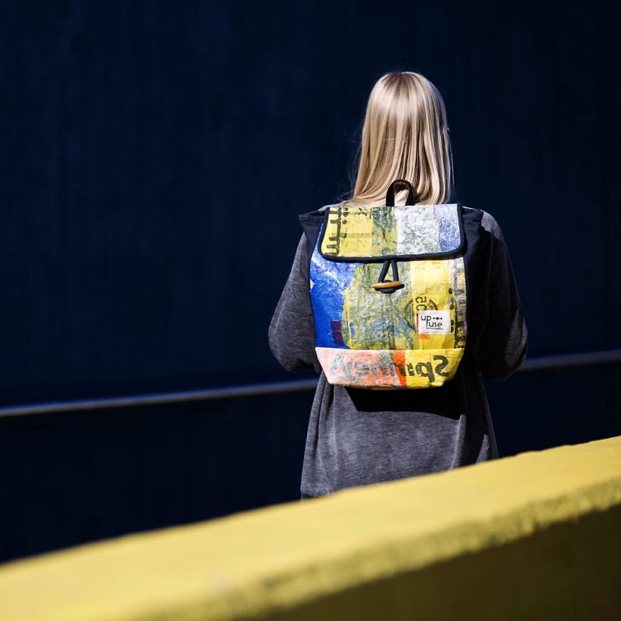 Egypt: These Girls Have Taken Upcycling To The Next Level. Checkout How They Turn Plastic Bags Into Trendy Backpacks!! Egypt: These Girls Have Taken Upcycling To The Next Level. Checkout How They Turn Plastic Bags Into Trendy Backpacks!!