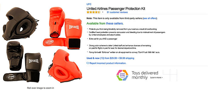 United Airlines Passenger Protection Kit - A Must Have.