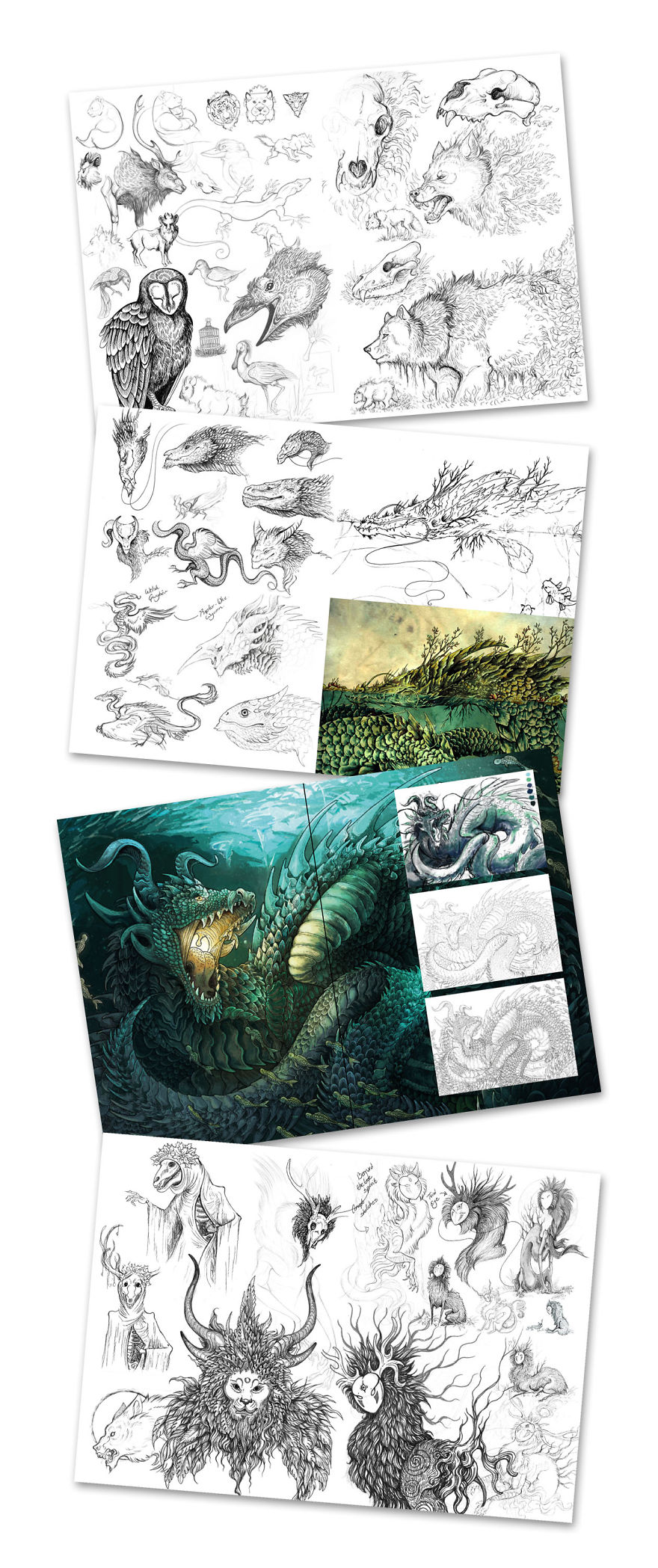 I've Created A Sketchbook Full Of Dragons And Mythical Creatures