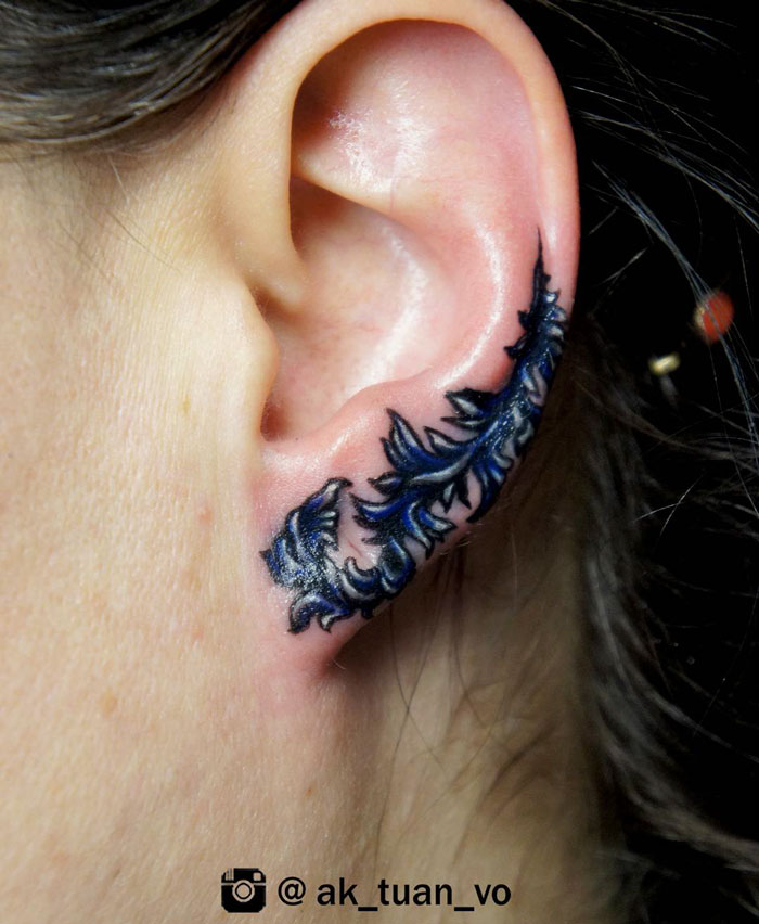 Helix Ear Tattoos