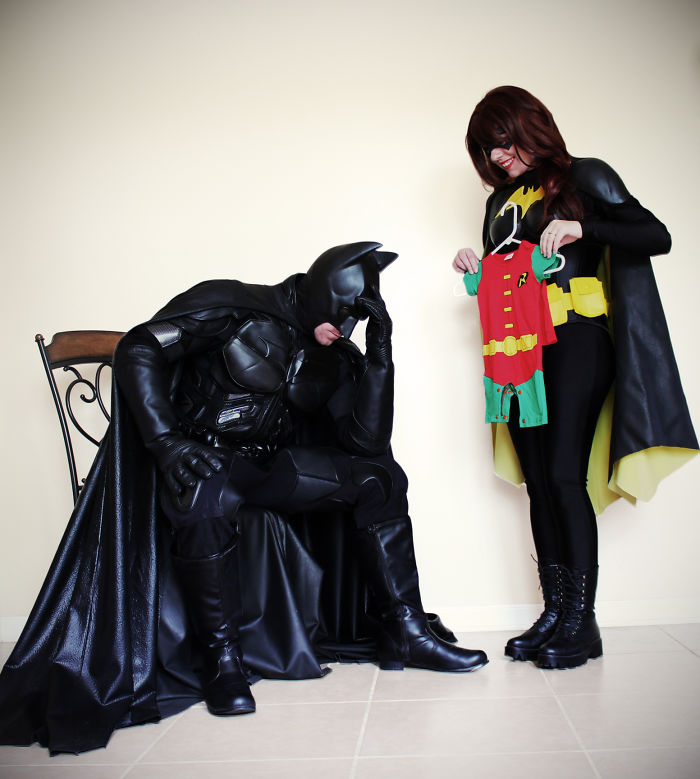 Couple Announces They're Expecting "A Sidekick" As Batman And Batgirl, And Their Pics Are Going Viral
