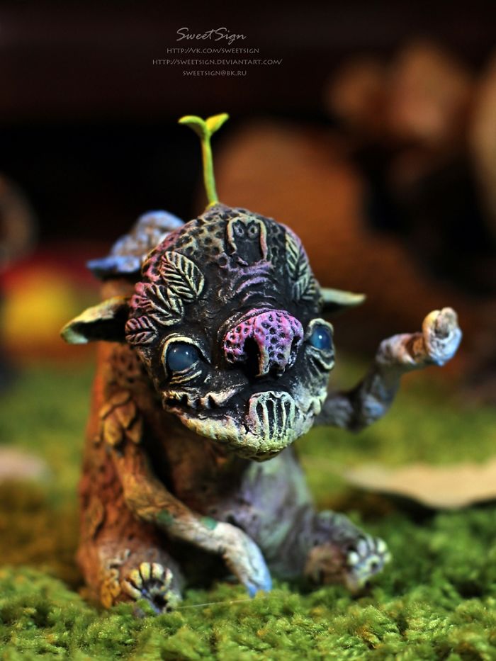 Chirif, Ooak Creature Made Of Airdry Clay