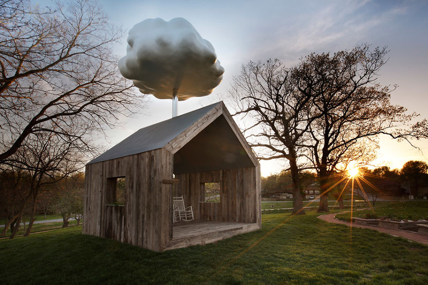 This Cloud House In Missouri Makes It Rain On Demand, When We Sit Inside