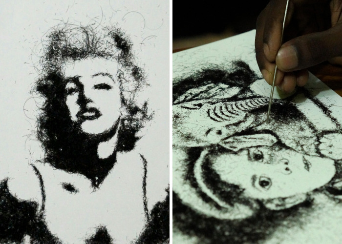 I Create Portraits Using Hair