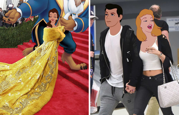 Este artista photoshopea a personajes Disney en las fotos de celebridades