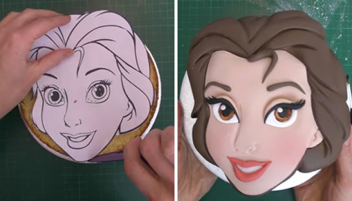 Disney Princess Belle Doll Cake Tutorial