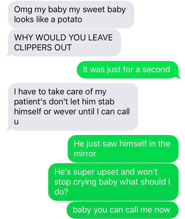 Husband Texts Wife Pictures Of An Accident At Home, And Now She's Going To Kill Him